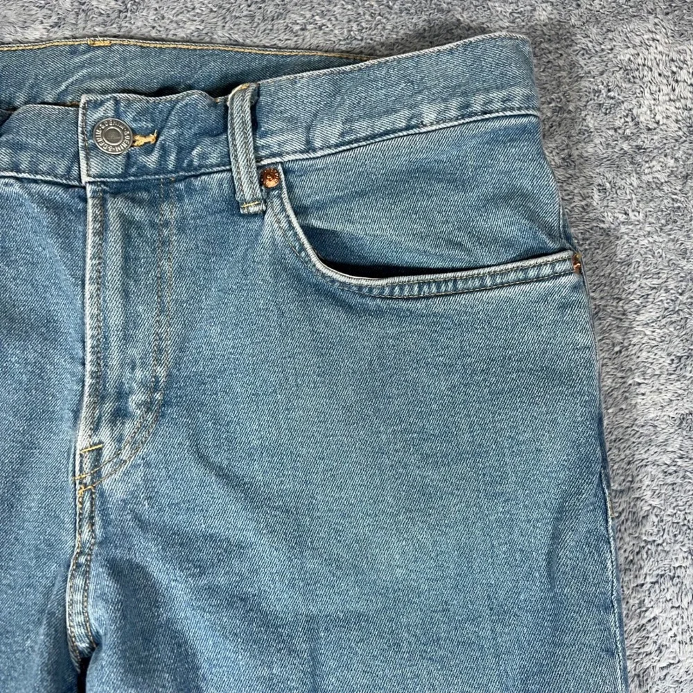 H&M Slim Fit Jeans Mens 34x32(30) Light Wash Blue Denim Stretch Pants 1024256 7